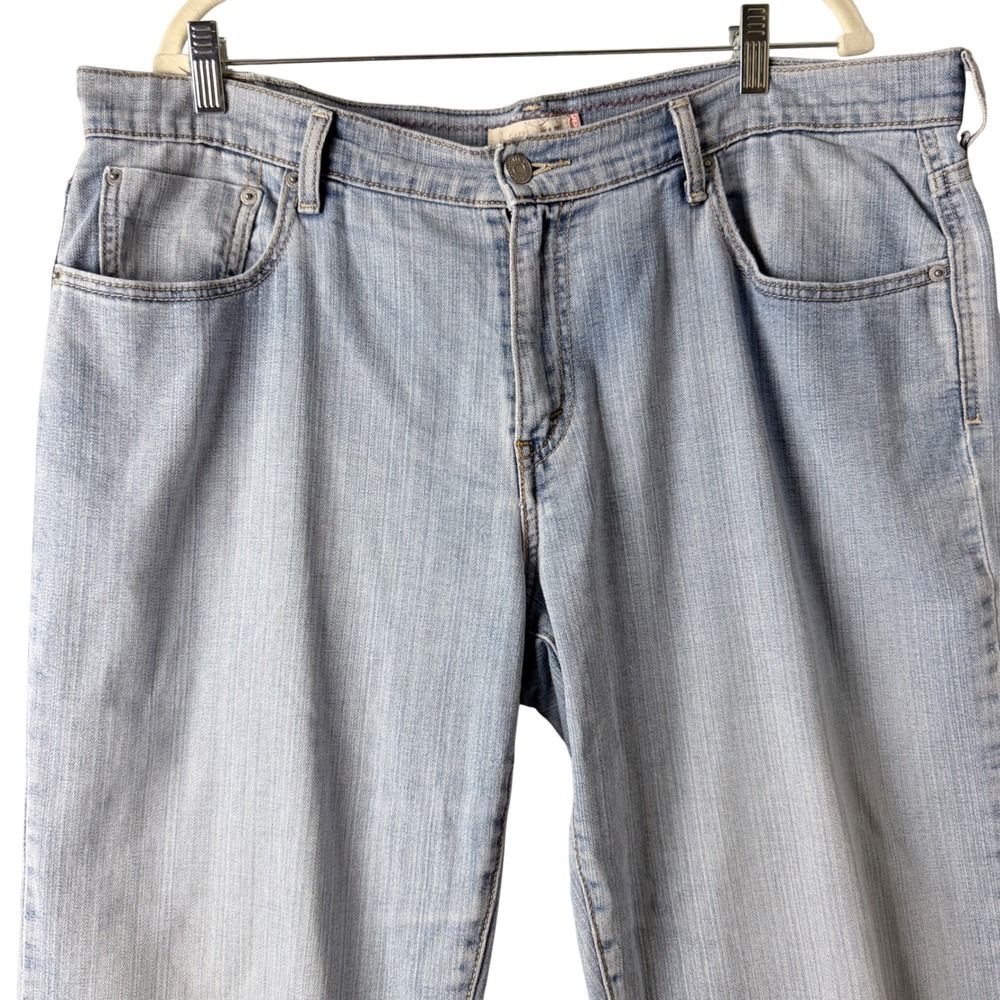 Levi's 515 Capri Denim Women 16 Light‎ Wash Cuffed Stretch Cropped Jeans
